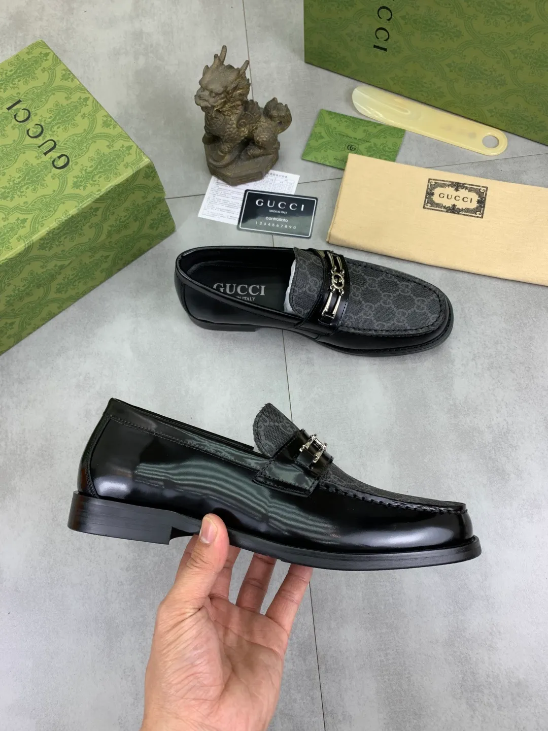 Men's men's shoes 💰P480 [New style] Water-dyed cowhide 💰💎💎💎 [Gucci] GUCCI high-end men's formal business leather shoes, original order 1:1 authentic goods! Original imported high-end open-edge beaded calfskin, original metal buckle, imported first-layer cowhide lining for feet, original outsole, men's shoe size: 38-45, 2️⃣ colors available